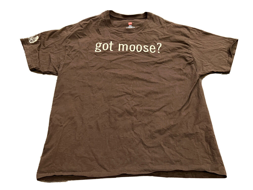 Hanes Mens Brown got moose? Have You Seen A Dietitian Lately? T-shirt Size XL